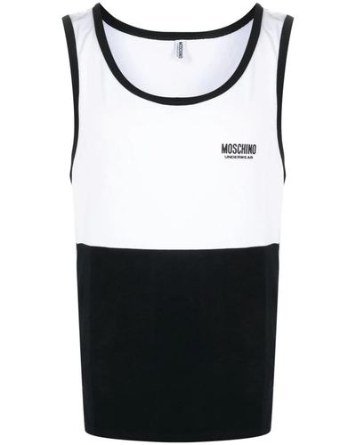Moschino Logo-print Paneled Vest Top - White