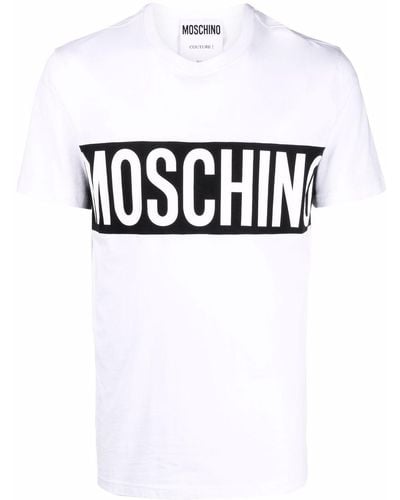 Moschino Graphic Logo-print Crew-neck T-shirt - White