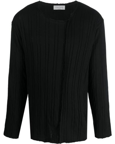 Yohji Yamamoto Asymmetric Cotton Sweater - Black