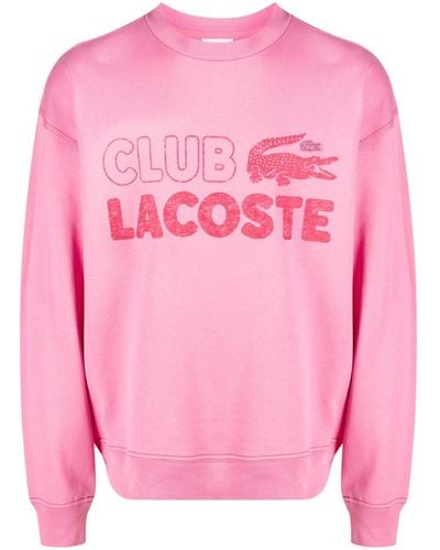 Lacoste Logo-print Cotton Jumper - Pink