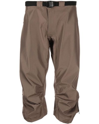 GR10K Belted Cropped Pants - Brown