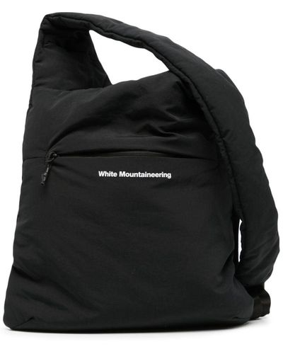 White Mountaineering Logo-print Messenger Bag - Black