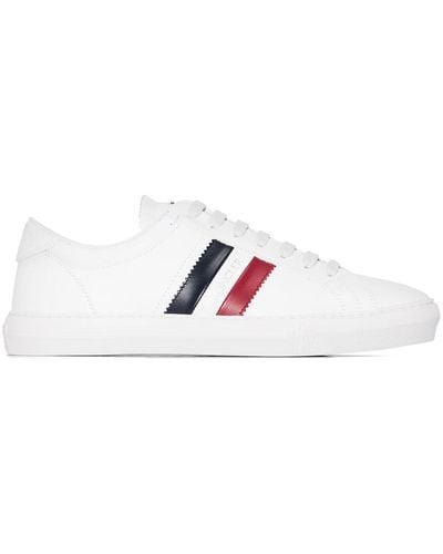 Moncler New Monaco Stripe-detail Sneakers - White