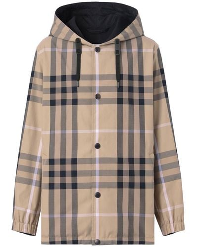 Burberry Check-pattern Reversible Hooded Jacket - Multicolor