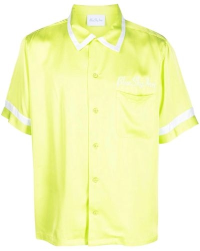 BLUE SKY INN Contrasting-trim Short-sleeve Shirt - Yellow