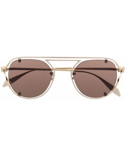 Alexander McQueen Tinted Pilot Sunglasses - Brown