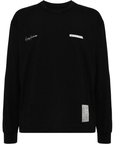 Yohji Yamamoto X Neighborhood Logo-print Cotton T-shirt - Black