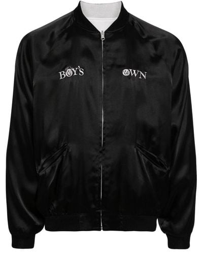 Toga Virilis X Boy's Own Embroidered Bomber Jacket - Black