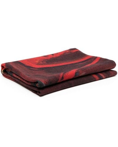 Givenchy Graphic-print Silk-wool Blanket - Red