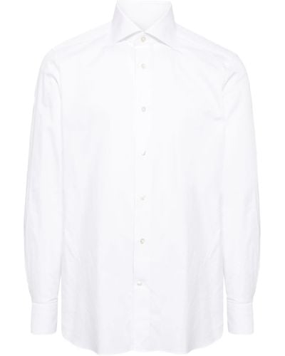 ZEGNA Spread-Collar Cotton Shirt - White