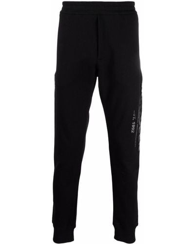Alexander McQueen Logo Print Sweat Pants - Black