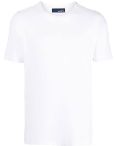 Lardini Round Neck Short-sleeve T-shirt - White