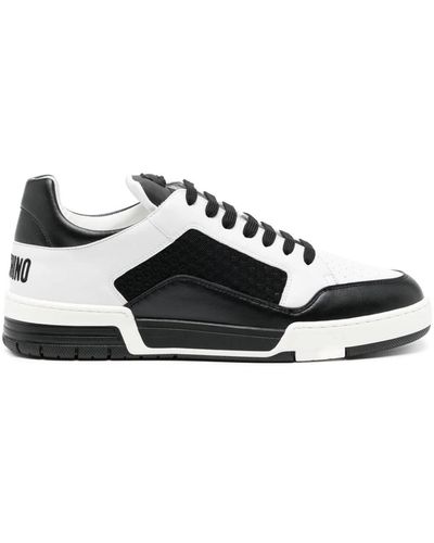Moschino Two-Tone Panelled Trainers - Black