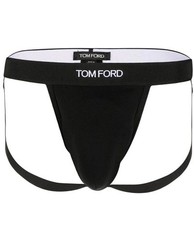 Tom Ford Logo-Waistband Briefs - Black