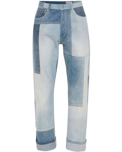 Alexander McQueen Patchwork-design Jeans - Blue