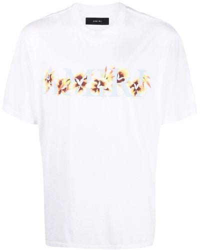 Amiri Floral Print T-Shirt - White