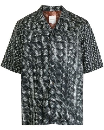 Paul Smith Graphic-print Cotton Shirt - Black