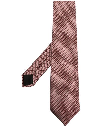 Givenchy Abstract-print Silk Tie - Purple