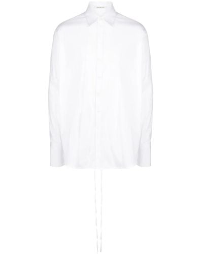 Peter Do Asymmetric Cotton-blend Wrap Shirt - White