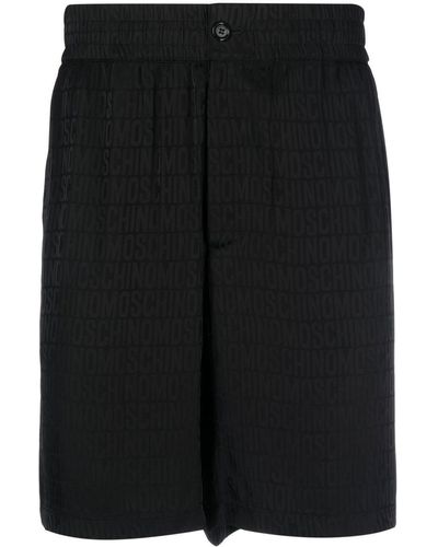 Moschino All-over Logo Print Shorts - Black