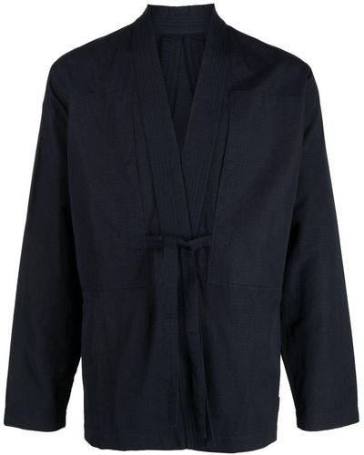 Maharishi Utility Tie-fastening Shirt Jacket - Blue