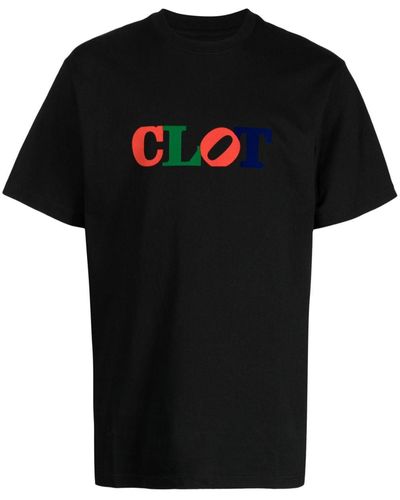 Clot Love Logo-print Cotton T-shirt - Black