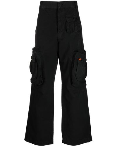 Heron Preston Straight-leg Multiple-pocket Trousers - Black