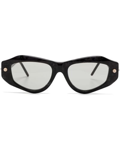 Kuboraum P15 Geometric-Frame Sunglasses - Black
