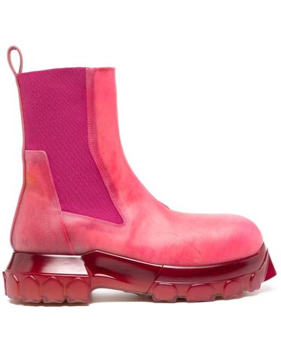 Rick Owens Beatle Bozo Tractor Boots - Pink
