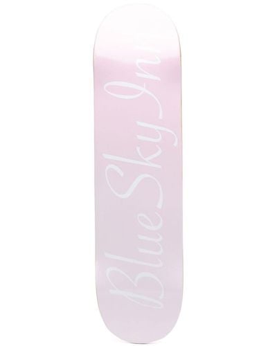 BLUE SKY INN Logo-print Skate Deck - Pink