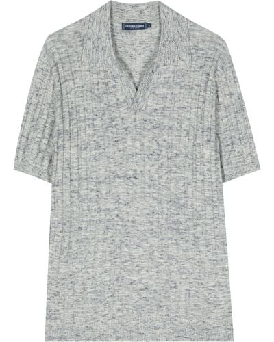 Frescobol Carioca Rino Space-Dye Knitted Polo Short - Grey