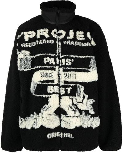 Y. Project Paris' Best Jacquard Fleece Jacket - Black