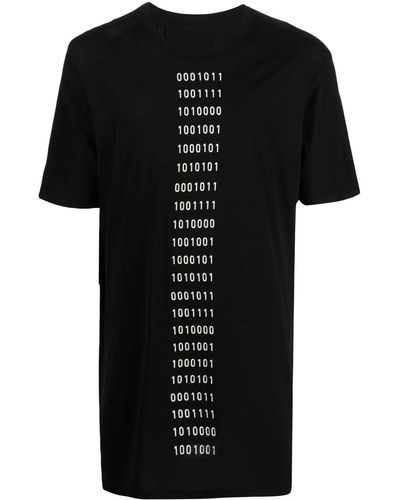Boris Bidjan Saberi 11 Logo-print Short-sleeved T-shirt - Black