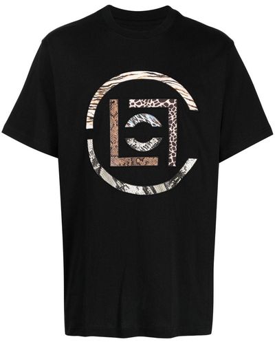 Clot Animal-print Logo-patch T-shirt - Black