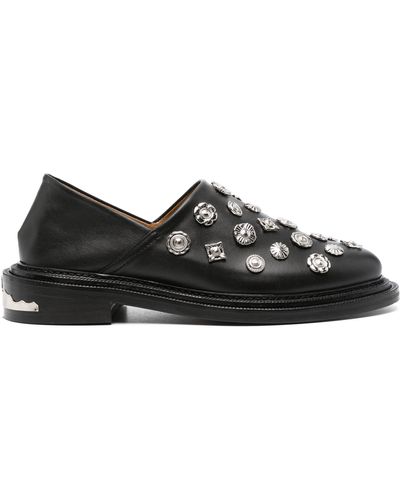 Toga Virilis Stud-embellished Leather Loafers - Black