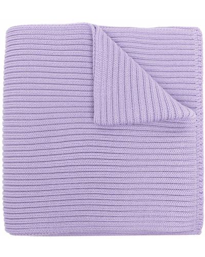Givenchy Ribbed-knit Wool Scarf - Purple