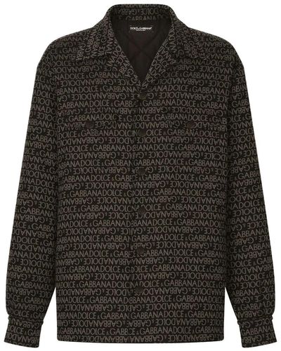 Dolce & Gabbana Printed Shirt Jacket - Black