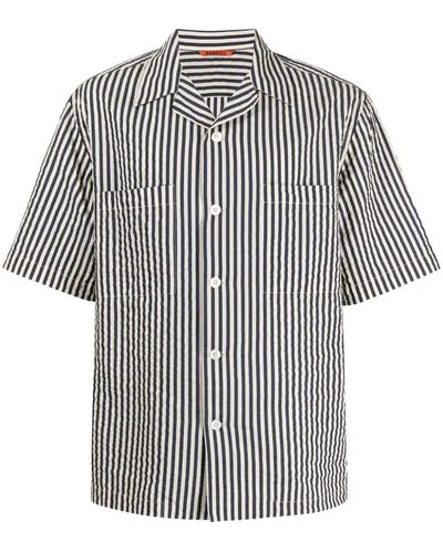 Barena Striped Seersucker Shirt - Gray