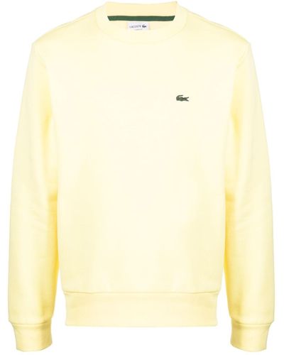 Lacoste Embroidered-logo Crew-neck Sweatshirt - Yellow