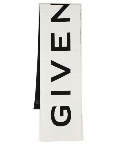 Givenchy Logo-intarsia Wool Scarf - White