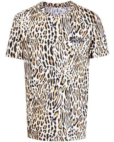 Moschino Leopard-print Short-sleeved T-shirt - White