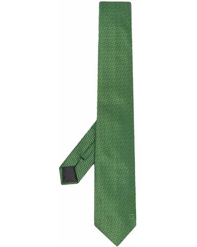 Givenchy 4G Logo Jacquard Silk Tie - Green