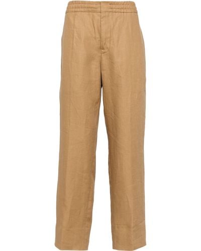 ZEGNA Elasticated Slim-Fit Trousers - Natural