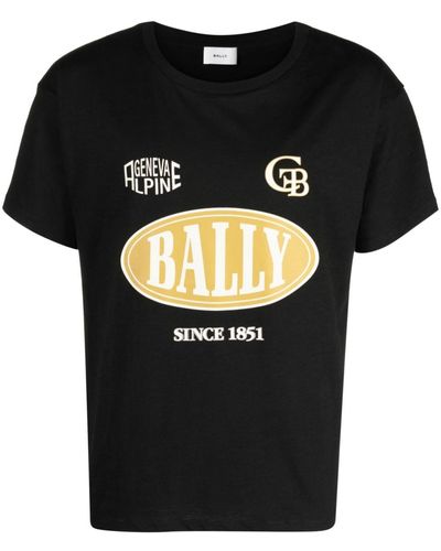 Bally Logo-print Cotton T-shirt - Black