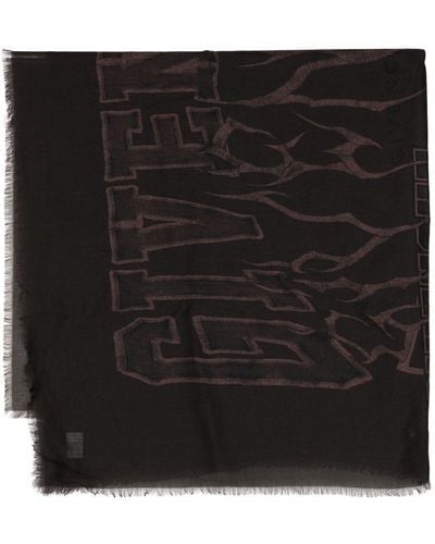 Givenchy Logo-print Modal-cashmere Scarf - Black