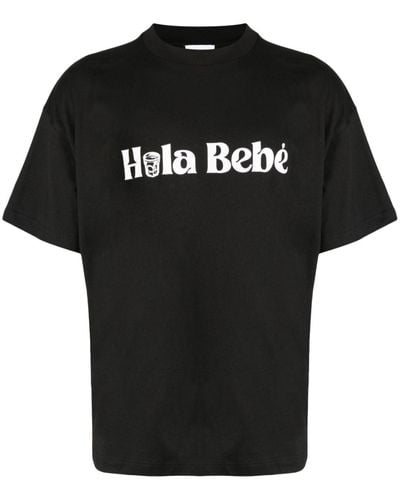 BLUE SKY INN Hola Bebé Cotton T-shirt - Black
