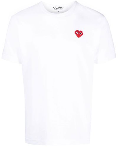 COMME DES GARÇONS PLAY Short-sleeve Cotton T-shirt - White