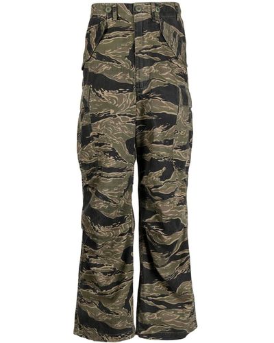Maharishi Camouflage-print Loose-fit Pants - Green