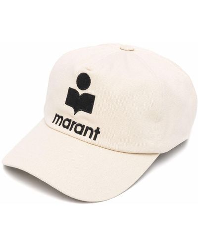 Isabel Marant Logo-Print Baseball Cap - Natural