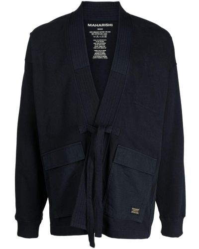 Maharishi Tie-fastening Cotton Jacket - Blue